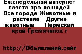 Еженедельная интернет - газета про лошадей - Все города Животные и растения » Другие животные   . Пермский край,Гремячинск г.